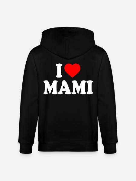 I love mami - Stanley/Stella CULTIVATOR Unisex Organic Hooded Jacket - black