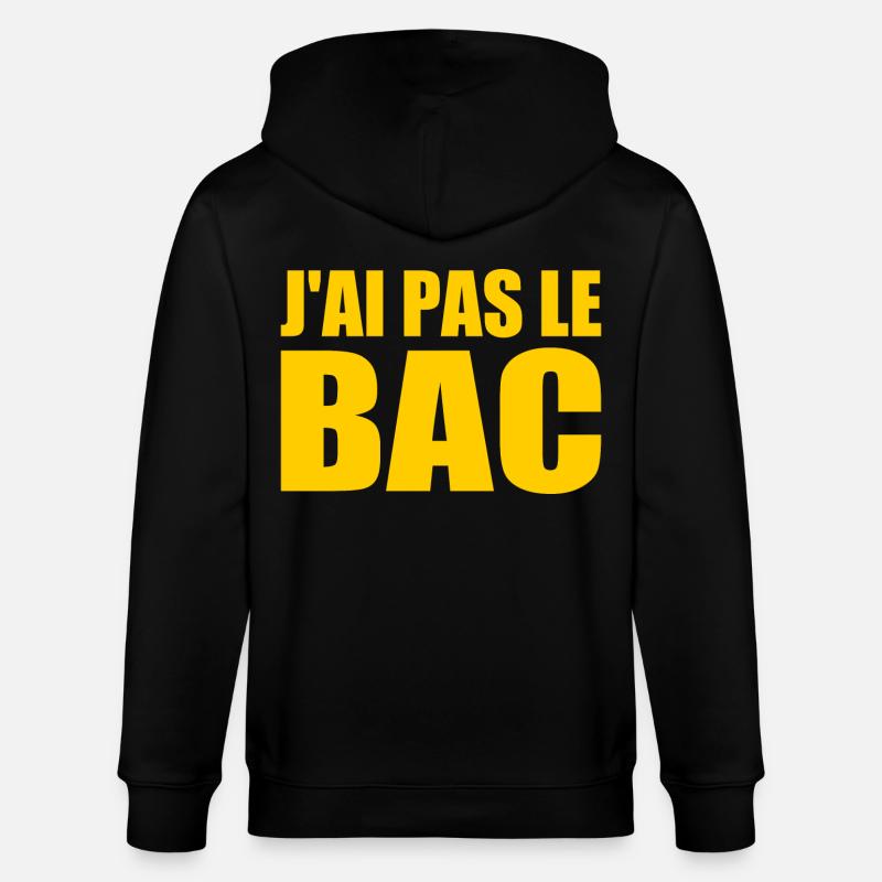 jai pas le bac - Veste à capuche bio CULTIVATOR Stanley/Stella Unisexe - noir