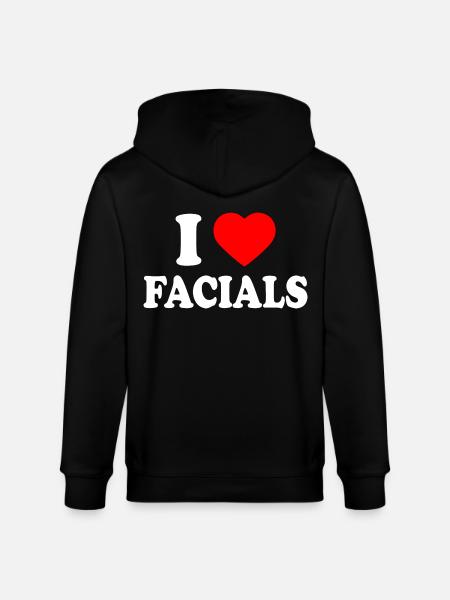 I love facials - Stanley/Stella CULTIVATOR Unisex Organic Hooded Jacket - black