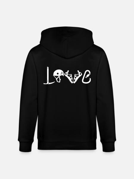 Love Climbing - Stanley/Stella CULTIVATOR Unisex Organic Hooded Jacket - black