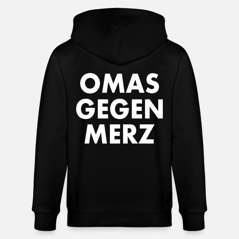 Omas gegen merz - Stanley/Stella Unisex Bio-Kapuzenjacke CULTIVATOR  - Schwarz