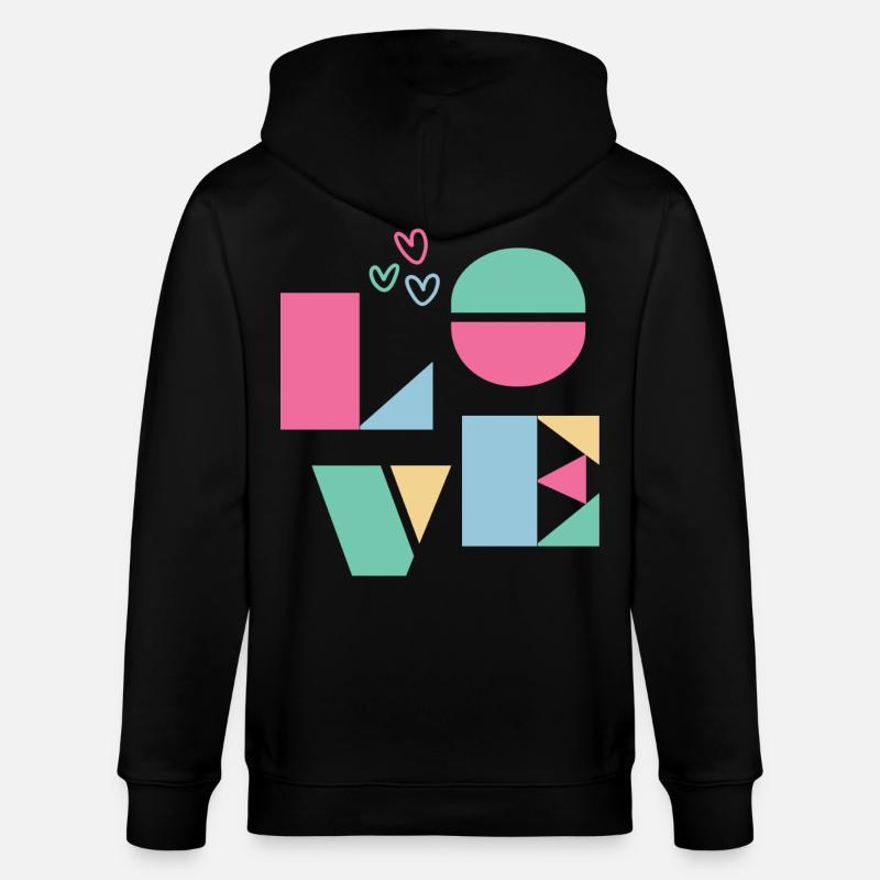 Amour pastel - Veste à capuche bio CULTIVATOR Stanley/Stella Unisexe - noir