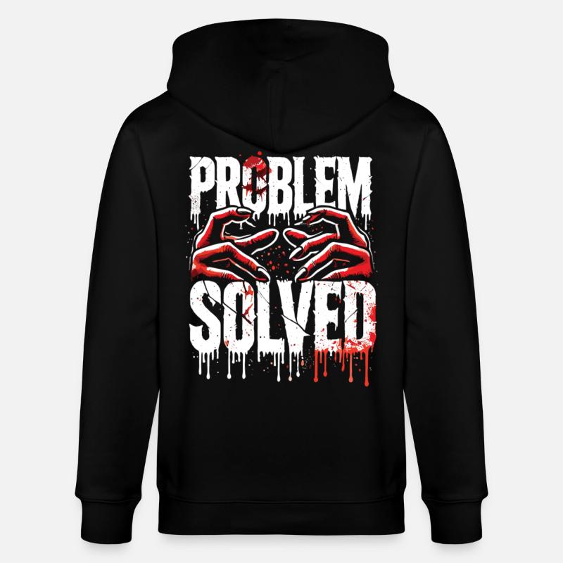Shocking Solution - Problem Solved - Stanley/Stella CULTIVATOR Unisex Organic Hooded Jacket - black