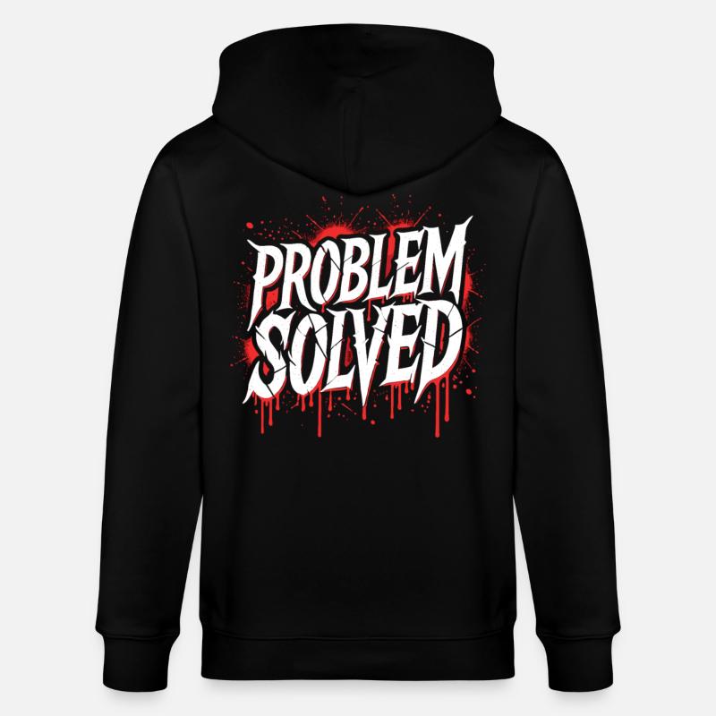 Problem Gelöst - Problem Solved - Stanley/Stella Unisex Bio-Kapuzenjacke CULTIVATOR - Schwarz