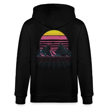 Monde cyberpunk rétro-futuriste - Veste à capuche bio CULTIVATOR Stanley/Stella Unisexe - noir - Dos - Anna (173cm)