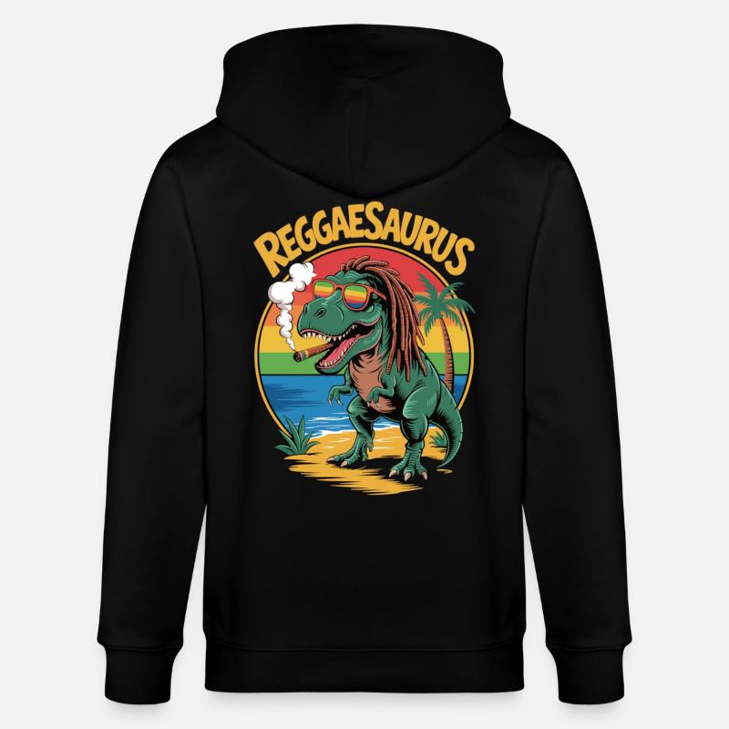 Reggaesaurus - Veste à capuche bio CULTIVATOR Stanley/Stella Unisexe - noir