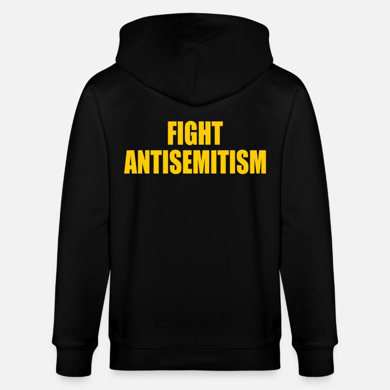 fight antisemitism - Stanley/Stella Unisex Bio-Kapuzenjacke CULTIVATOR  - Schwarz