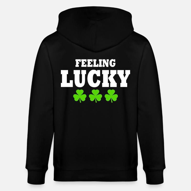 feeling lucky - Veste à capuche bio CULTIVATOR Stanley/Stella Unisexe - noir