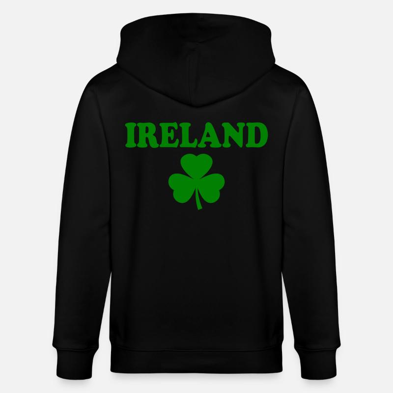 Trèfle d’Irlande Trèfles - Veste à capuche bio CULTIVATOR Stanley/Stella Unisexe - noir