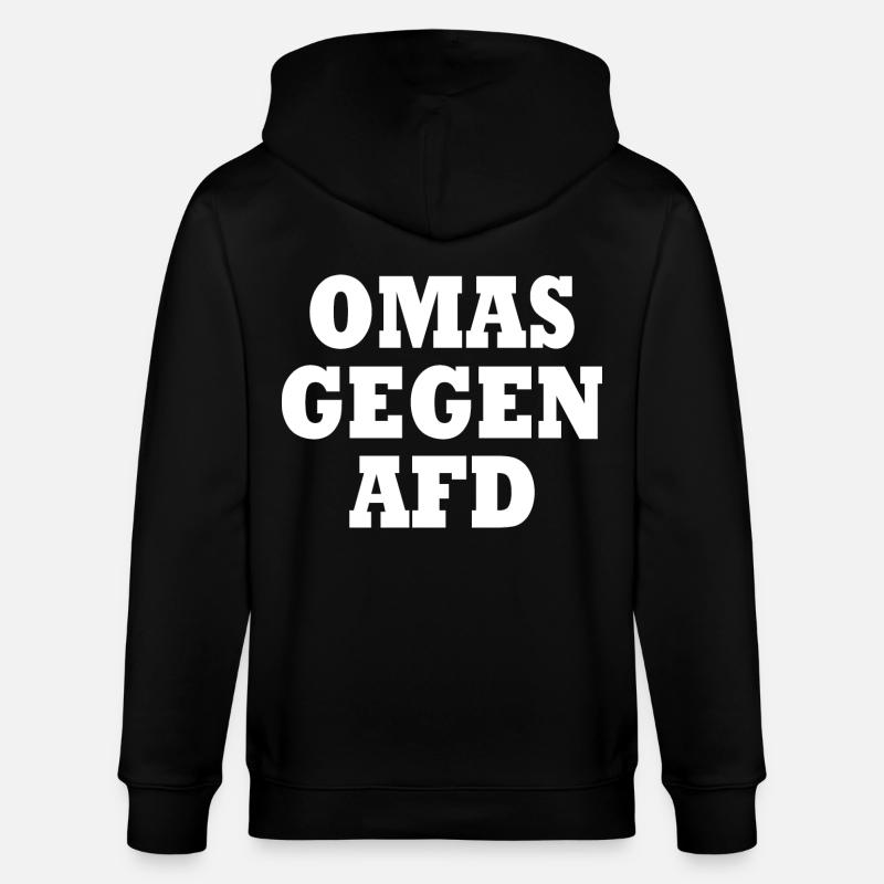 Omas gegen afd - Stanley/Stella Unisex Bio-Kapuzenjacke CULTIVATOR  - Schwarz