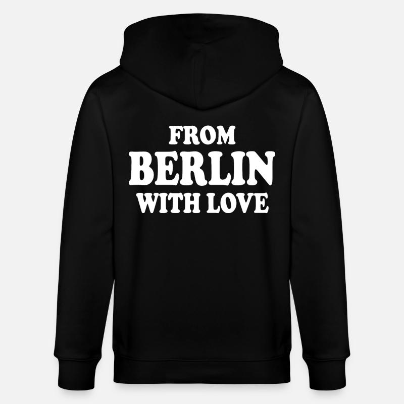 From berlin with love - Veste à capuche bio CULTIVATOR Stanley/Stella Unisexe - noir