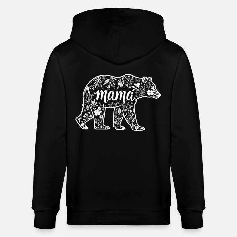mama bear - maman ourse - Veste à capuche bio CULTIVATOR Stanley/Stella Unisexe - noir