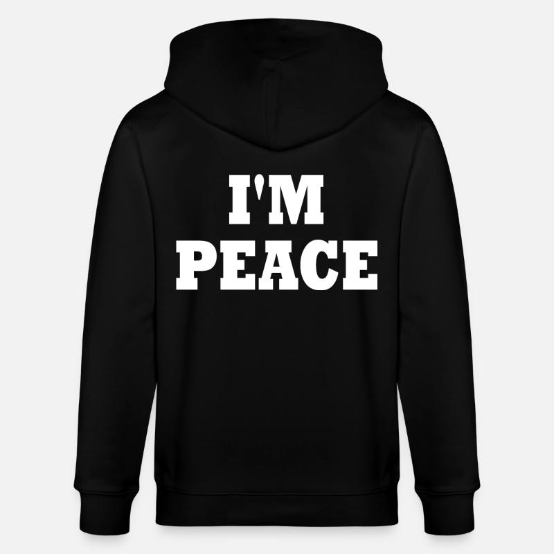 I'm peace - Stanley/Stella Unisex Bio-Kapuzenjacke CULTIVATOR  - Schwarz