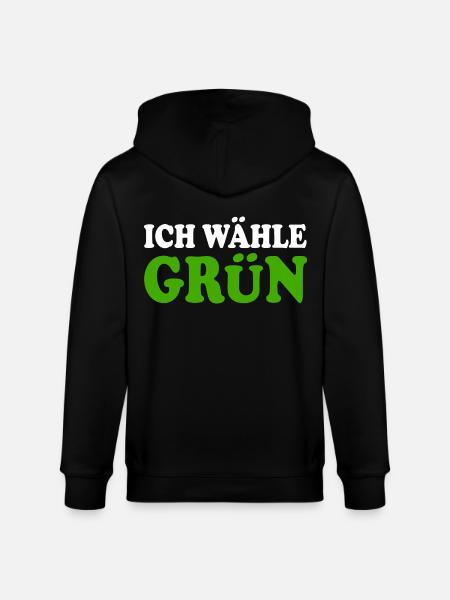 ich wähle grün - Stanley/Stella Unisex Bio-Kapuzenjacke CULTIVATOR - Schwarz