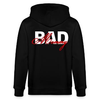 Bad Mommy - Stanley/Stella Unisex Bio-Kapuzenjacke CULTIVATOR  - Schwarz - Hinten - Anna (173cm)