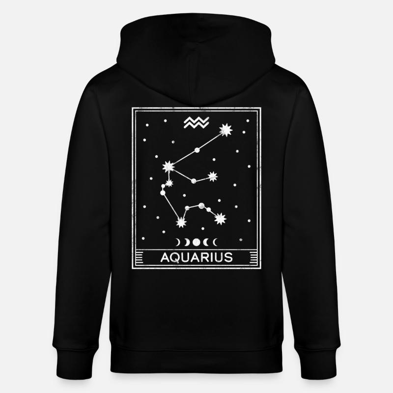 Sternzeichen Wassermann - Stanley/Stella Unisex Bio-Kapuzenjacke CULTIVATOR  - Schwarz