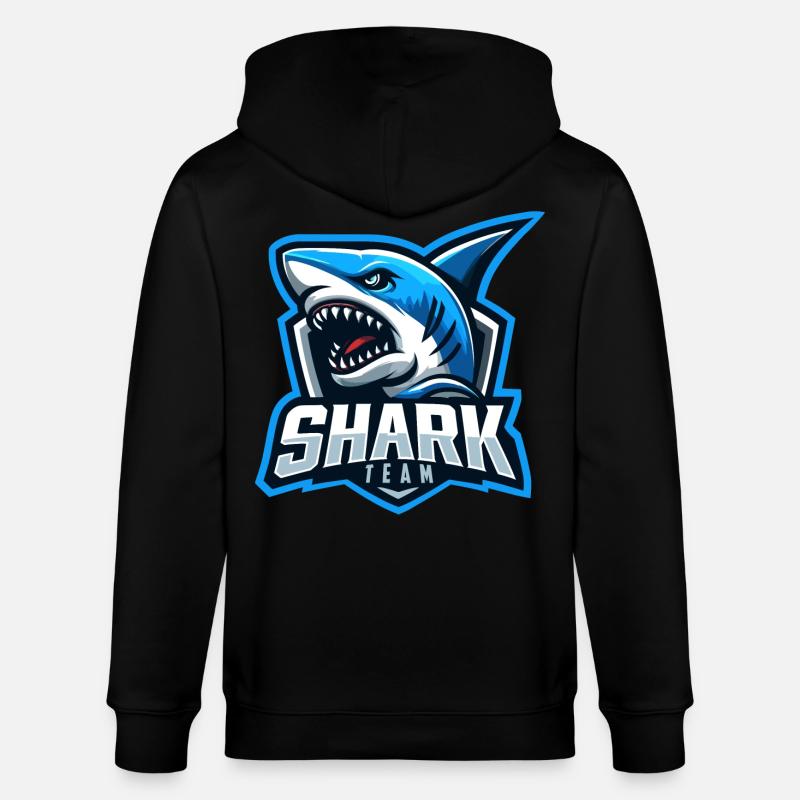 L’équipe des requins - Veste à capuche bio CULTIVATOR Stanley/Stella Unisexe - noir