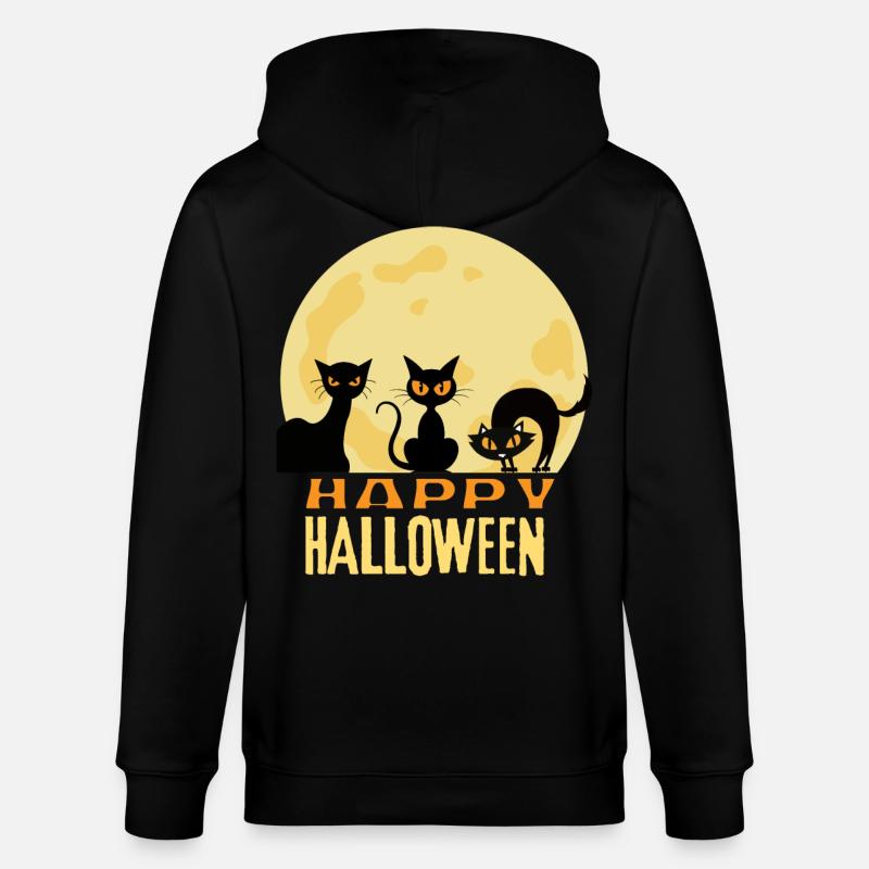 Happy Halloween - Stanley/Stella Unisex Bio-Kapuzenjacke CULTIVATOR  - Schwarz