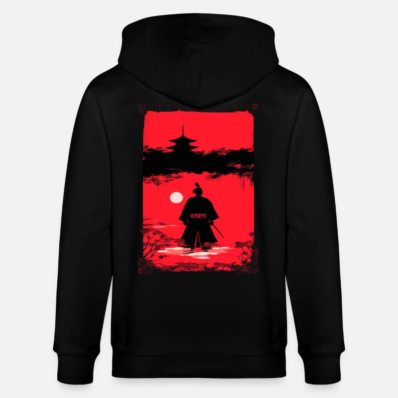 Samouraï au clair de lune - Veste à capuche bio CULTIVATOR Stanley/Stella Unisexe - noir