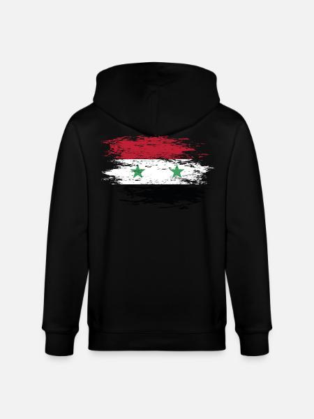 Drapeau de la Syrie utilisé - Veste à capuche bio CULTIVATOR Stanley/Stella Unisexe - noir
