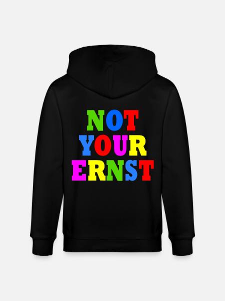 Not your ernst - Stanley/Stella Unisex Bio-Kapuzenjacke CULTIVATOR  - Schwarz