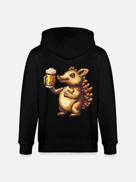 Bière Armadillo Pixel - Veste à capuche bio CULTIVATOR Stanley/Stella Unisexe - noir