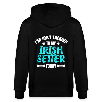 Irish Setter - Stanley/Stella Unisex Bio-Kapuzenjacke CULTIVATOR  - Schwarz - Hinten - Anna (173cm)
