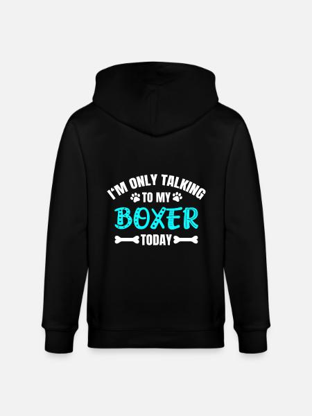 Boxer Dog - Stanley/Stella CULTIVATOR Unisex Organic Hooded Jacket - black