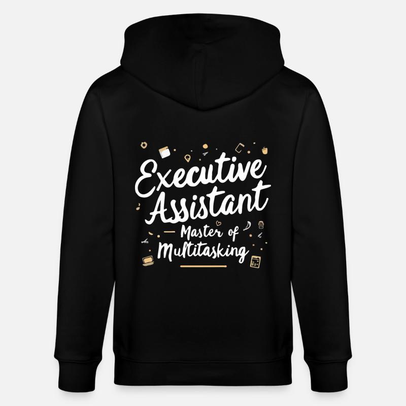 Executive Assistant Master of Multitasking - Stanley/Stella CULTIVATOR  Unisex Organic Hooded Jacket - black