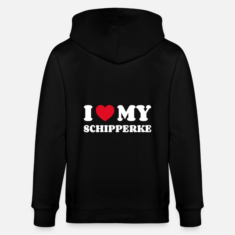 J’aime mon Schipperke - Veste à capuche bio CULTIVATOR Stanley/Stella Unisexe - noir