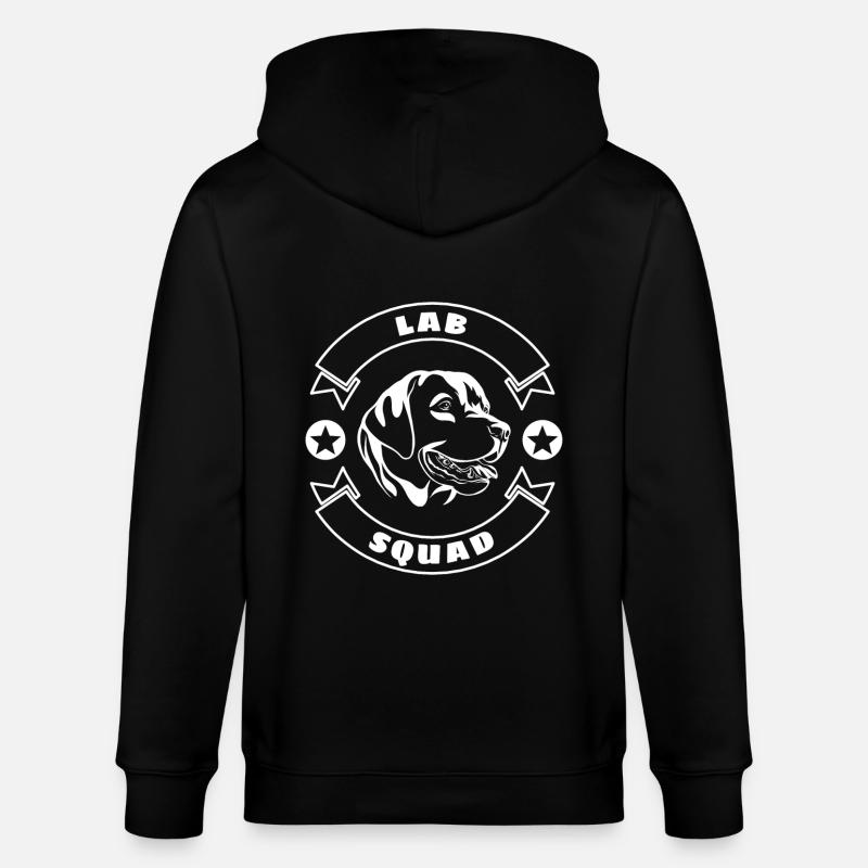 Labrador Squad - Stanley/Stella CULTIVATOR  Unisex Organic Hooded Jacket - black