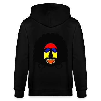Herr Curly - Stanley/Stella Unisex Bio-Kapuzenjacke CULTIVATOR  - Schwarz - Hinten - Anna (173cm)