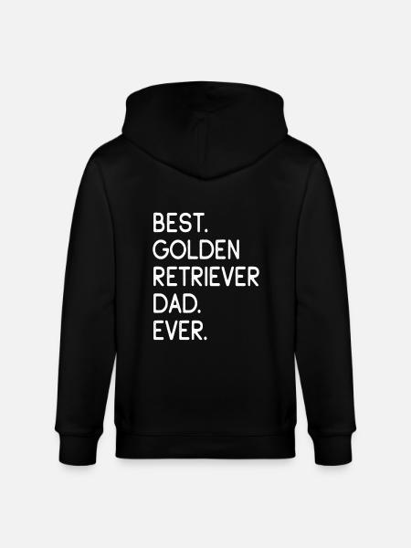 Golden Retriever - Stanley/Stella CULTIVATOR  Unisex Organic Hooded Jacket - black