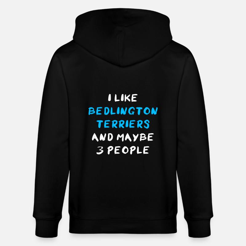 Bedlington Terrier - Stanley/Stella Unisex Bio-Kapuzenjacke CULTIVATOR - Schwarz