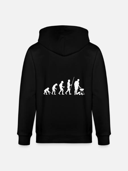 BBQ Evolution Grillen Barbecue Geschenkidee - Stanley/Stella Unisex Bio-Kapuzenjacke CULTIVATOR - Schwarz