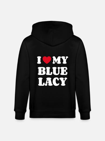 I Love My Blue Lacy - Stanley/Stella Unisex Bio-Kapuzenjacke CULTIVATOR  - Schwarz