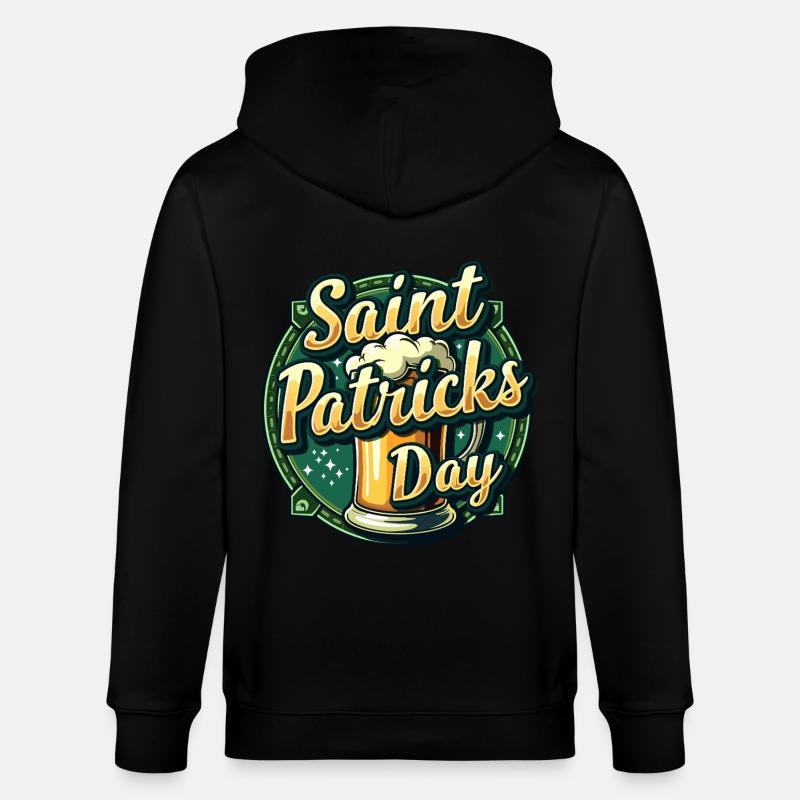 Bière de la Saint-Patrick - Veste à capuche bio CULTIVATOR Stanley/Stella Unisexe - noir