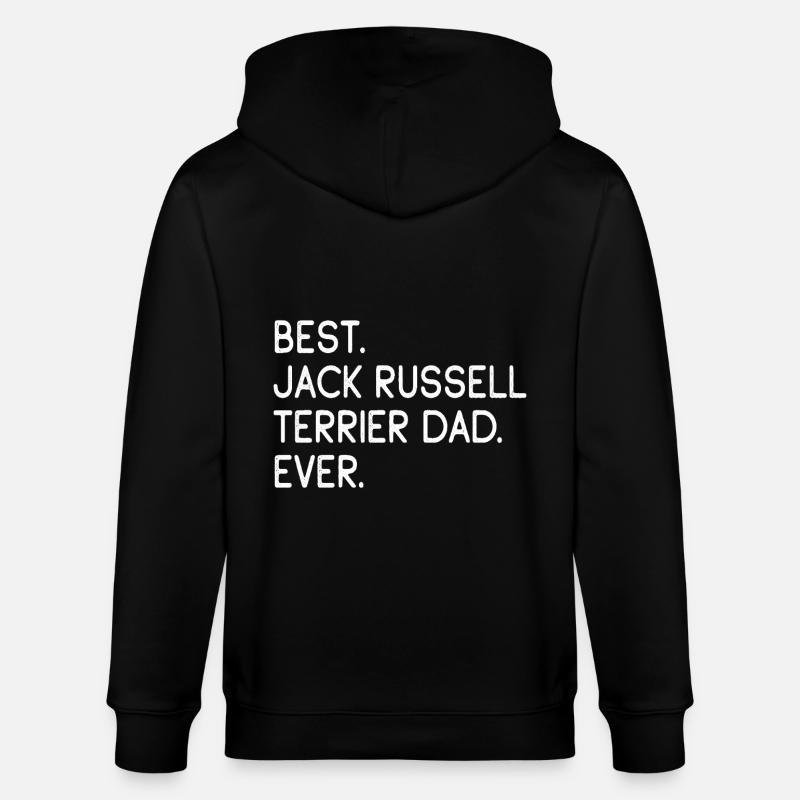 Jack Russell Terrier - Stanley/Stella CULTIVATOR  Unisex Organic Hooded Jacket - black