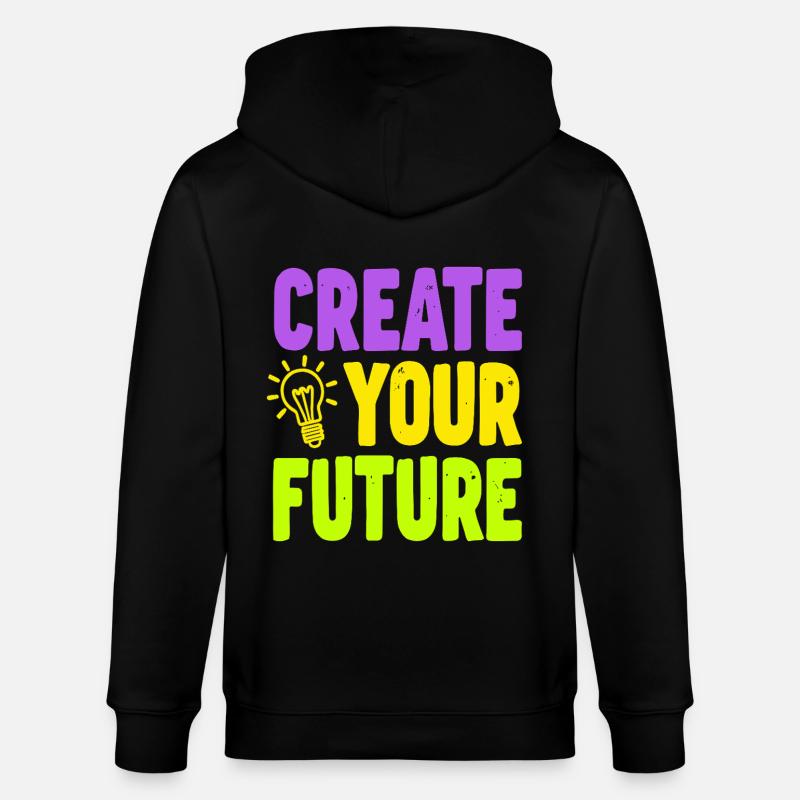 Create Your Future Glühbirne - Stanley/Stella Unisex Bio-Kapuzenjacke CULTIVATOR  - Schwarz
