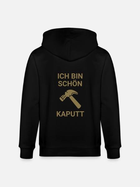 Ich bin schön kaputt - Stanley/Stella Unisex Bio-Kapuzenjacke CULTIVATOR - Schwarz