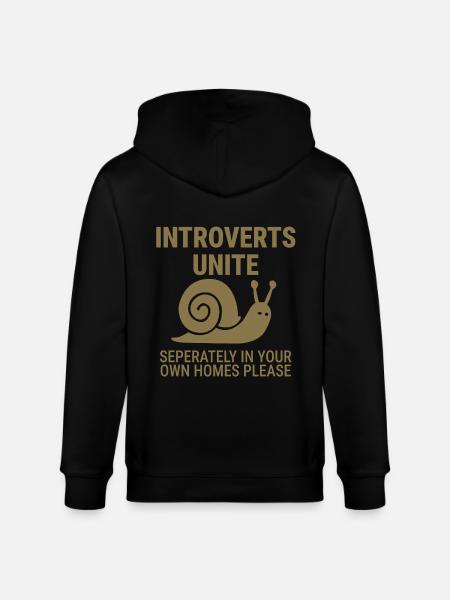 Introvertierte vereint euch! - Stanley/Stella Unisex Bio-Kapuzenjacke CULTIVATOR  - Schwarz