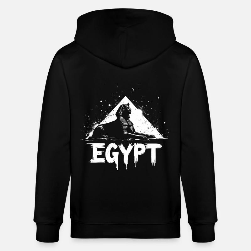 Ägypten Sphinx Pyramide - Stanley/Stella Unisex Bio-Kapuzenjacke CULTIVATOR - Schwarz