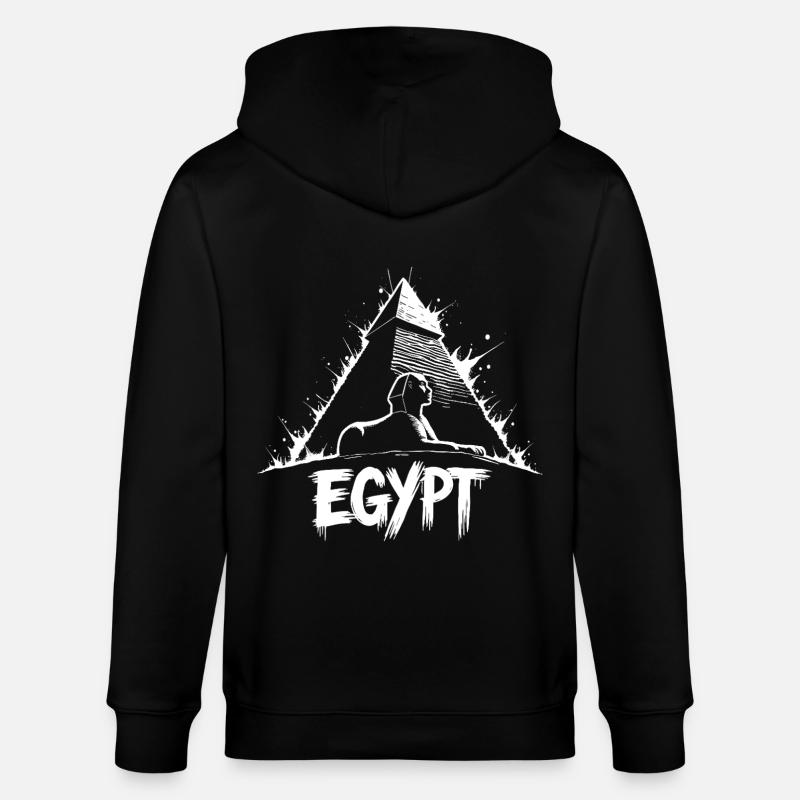 Ägypten Sphinx Pyramide - Stanley/Stella Unisex Bio-Kapuzenjacke CULTIVATOR  - Schwarz