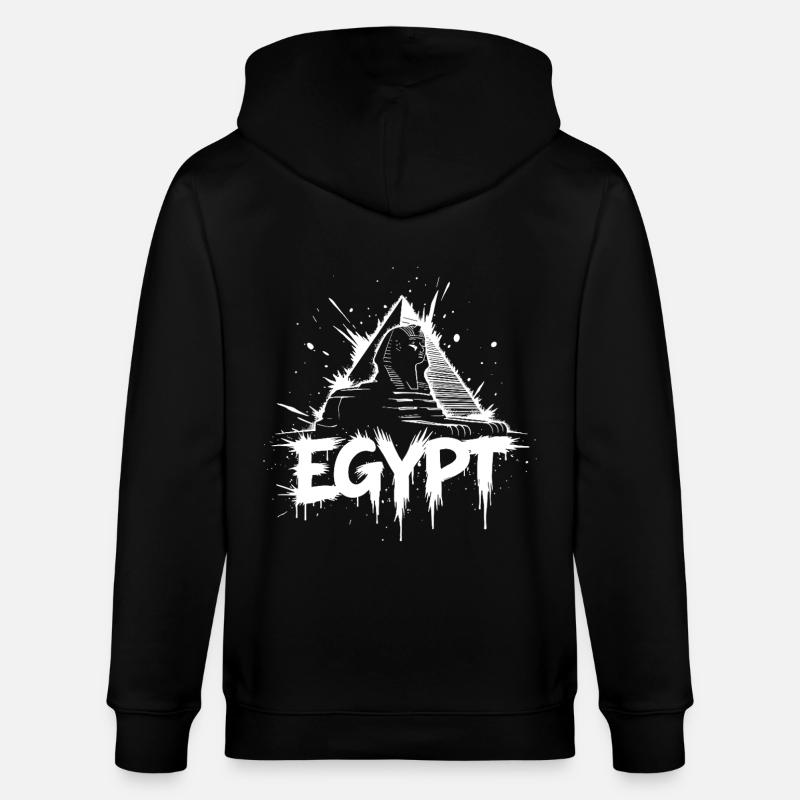 Ägypten Sphinx Pyramide - Stanley/Stella Unisex Bio-Kapuzenjacke CULTIVATOR  - Schwarz