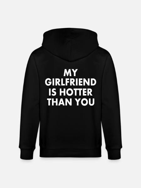 my girlfriend is hotter than you - Stanley/Stella økologisk unisex-hættejakke CULTIVATOR  - sort