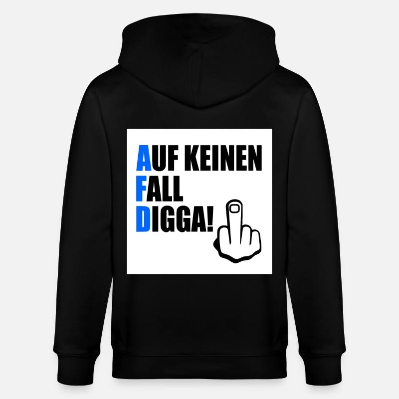 auf keinen fall digga - Stanley/Stella Unisex Bio-Kapuzenjacke CULTIVATOR  - Schwarz