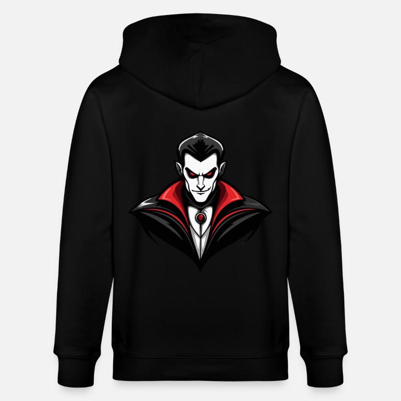 Vampir Comic Halloween - Stanley/Stella Unisex Bio-Kapuzenjacke CULTIVATOR  - Schwarz