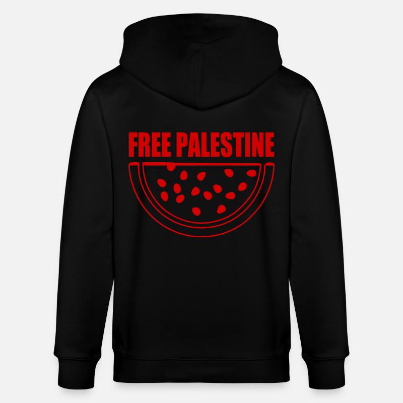 Free palestine melon pastèque - Veste à capuche bio CULTIVATOR Stanley/Stella Unisexe - noir