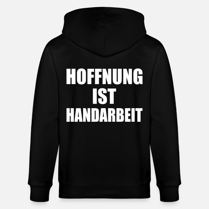 hoffnung ist handarbeit - Stanley/Stella Unisex Bio-Kapuzenjacke CULTIVATOR  - Schwarz