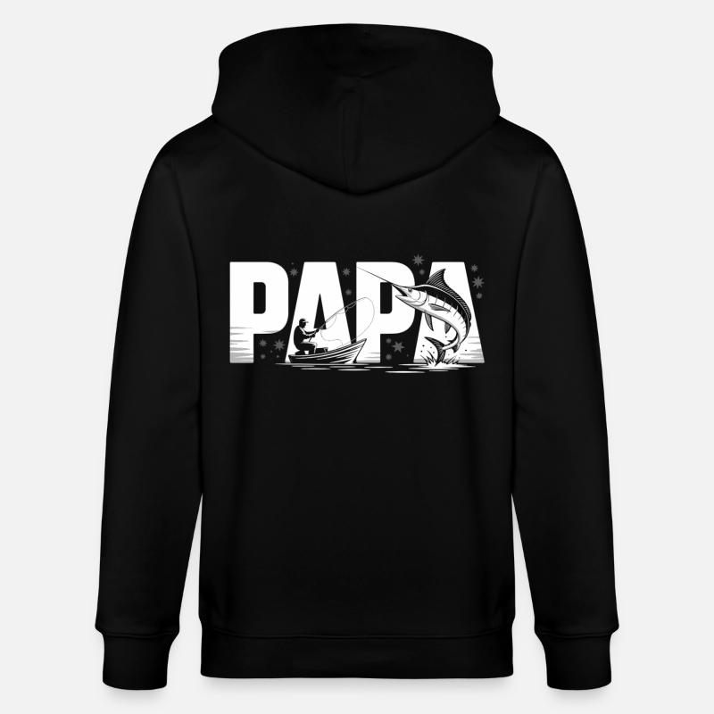 Papa pêche - Veste à capuche bio CULTIVATOR Stanley/Stella Unisexe - noir